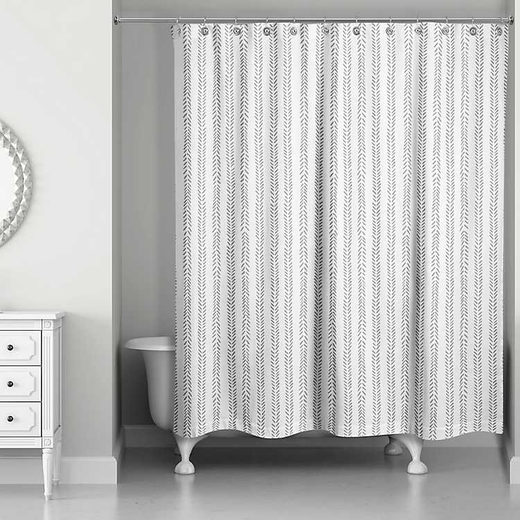 Gray Petal Lines Shower Curtain Kirklands, Petal Shower Curtain