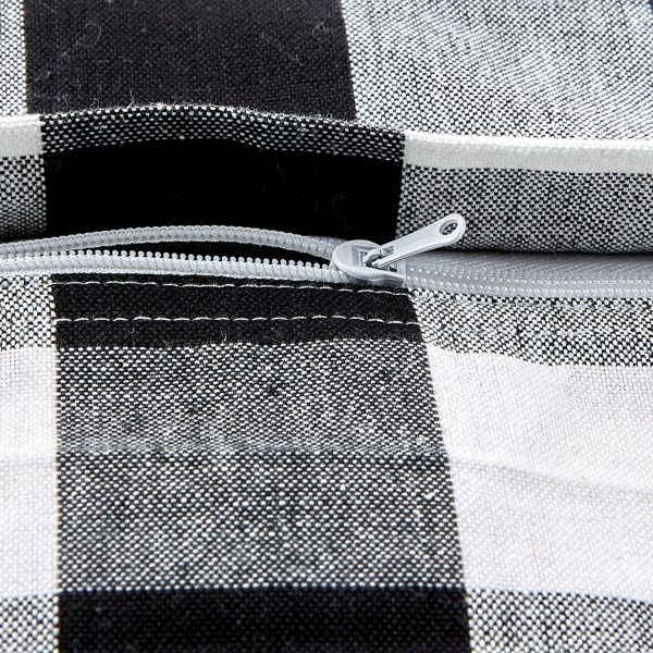 Black and White Gingham Pillow Covers, Set of 4