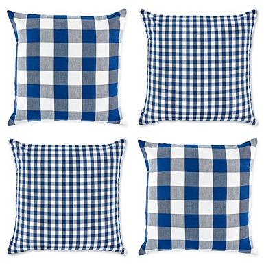 Blue and White Gingham Pillow Covers Set of 4 Kirklands Home