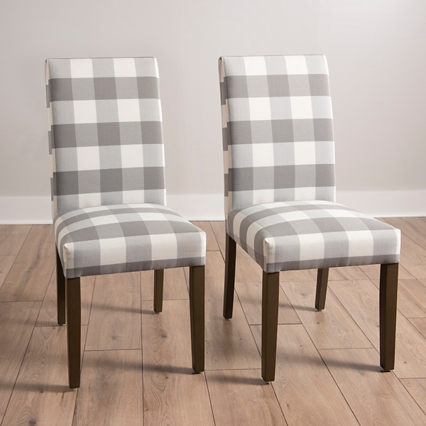 Plaid dining online chairs