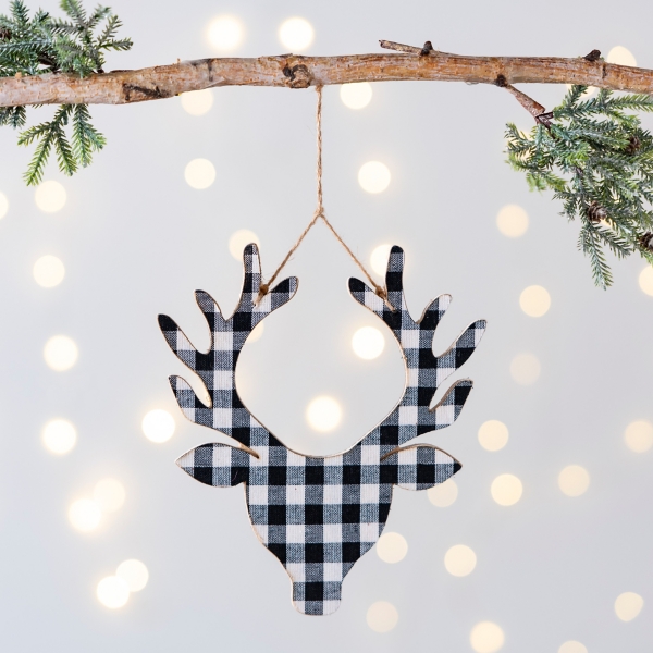 Plaid Deer Ornament Kirklands Home