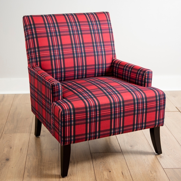 Plaid discount club chair