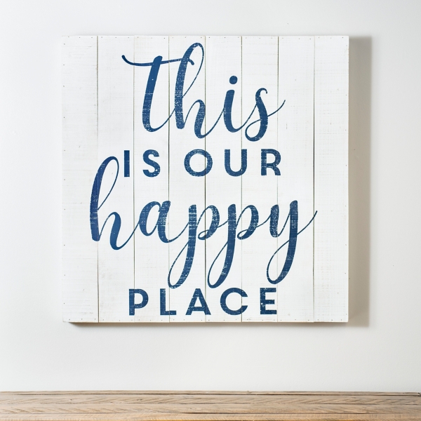 White Pallet This Is Our Happy Place Plaque Kirklands Home