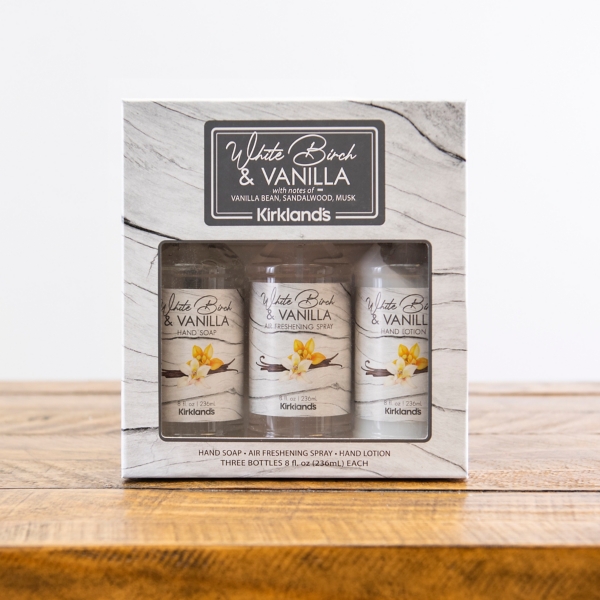 White Birch and Vanilla 3pc. Gift Set Kirklands Home