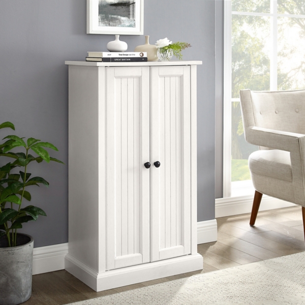 White Seaside Accent Cabinet