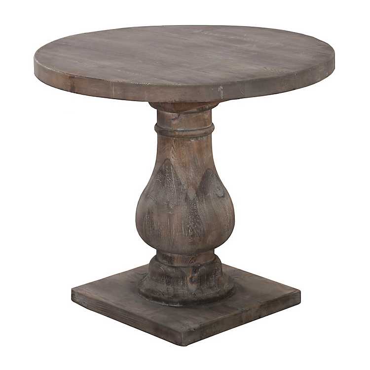 Reclaimed Pine Ine Accent Table, Antique Pine Side Table