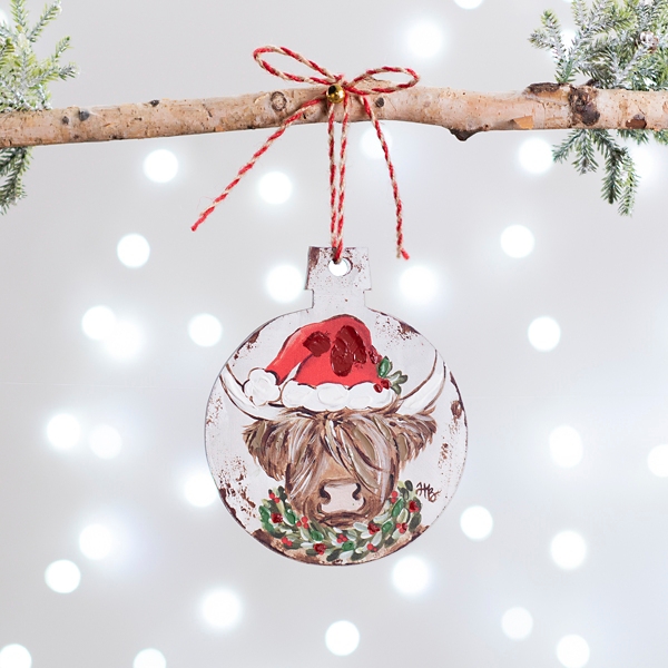 Highland Cow Art Ornament | Kirklands Home