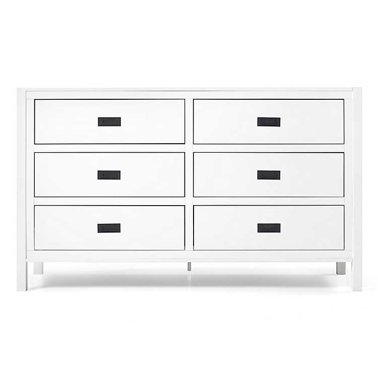 White Classic 6 Drawer Dresser Kirklands, All White Dresser