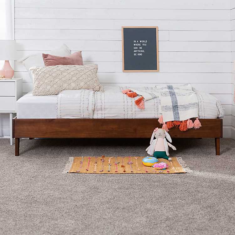 Walnut Solid Wood Platform Twin Bed, Is It Okay To Have A Twin Bed