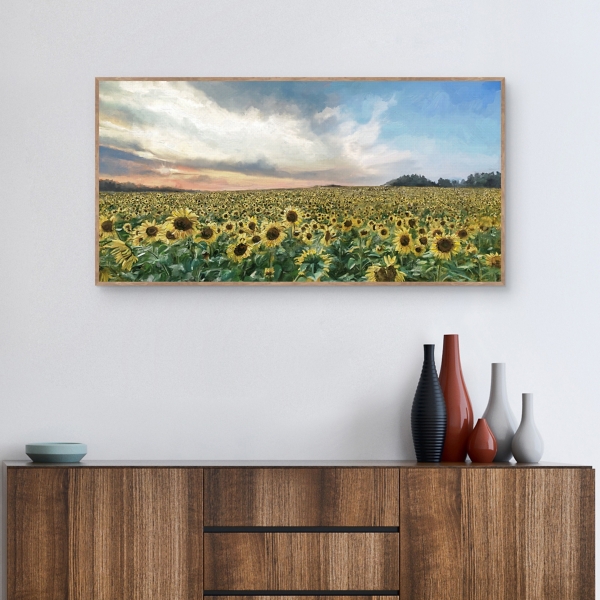 Field of Gold Framed Canvas Art Print
