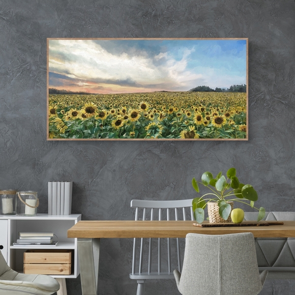 Field of Gold Framed Canvas Art Print