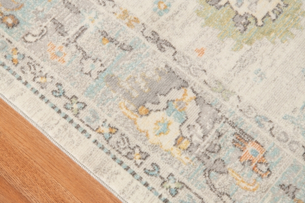 Beige Bohemian Area Rug, 5x8