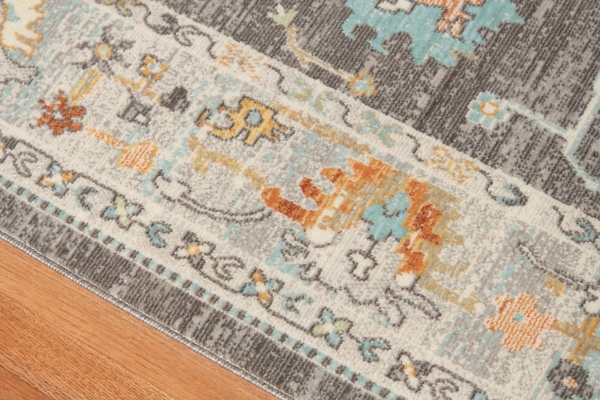 Taupe Bohemian Area Rug, 5x8