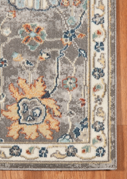 Gray Bohemian Area Rug, 7x9