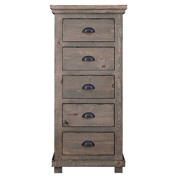 Weathered Gray Wooden 5 Drawer Willow, Progressive Furniture Willow Distressed Dressers Uk