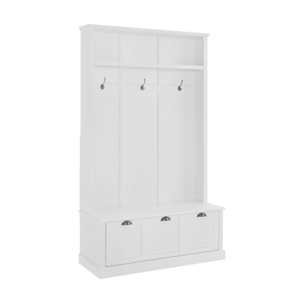 White Ellison Hall Tree with Storage Bench | Kirklands Home