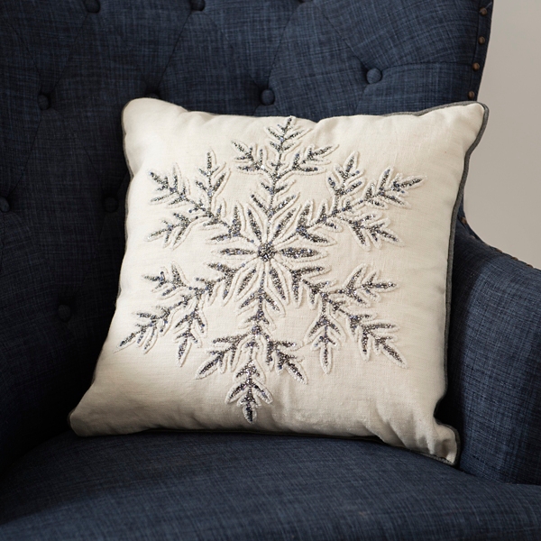 Snowflake best sale throw pillows