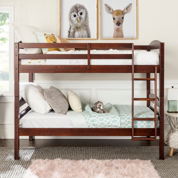 wood twin bunk beds