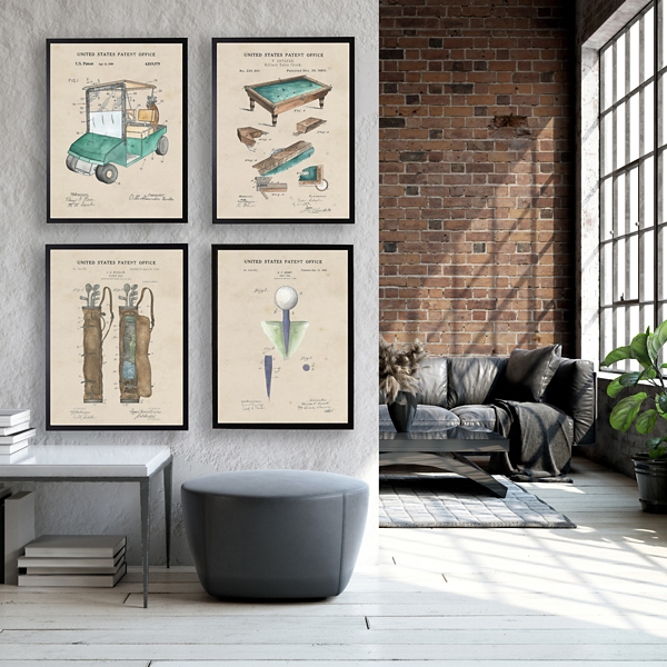 Golf Tee Patent Framed Art Print