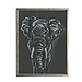 Chalk Elephant Framed Art Print