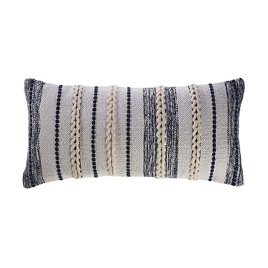 Navy and White Braided Accent Pillow Kirklands Home