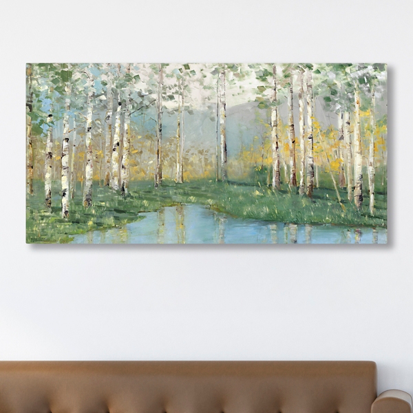 Birch River Giclee Canvas Art Print