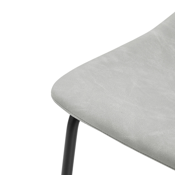 Gray Faux Leather Counter Stools, Set of 2