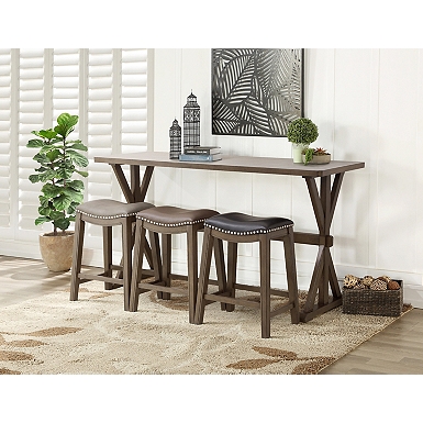 Dark Wooden Interlocked Base 5 pc. Dining Set Kirklands Home