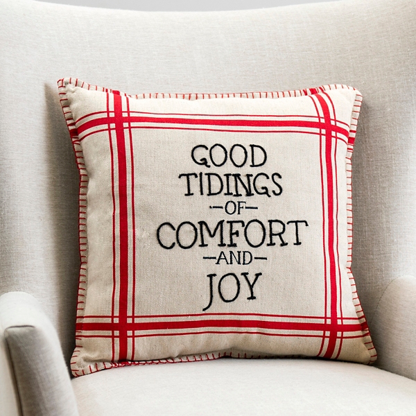 comfort and joy pillow