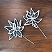 Blue Frosted Poinsettia Tree Picks, Set of 2