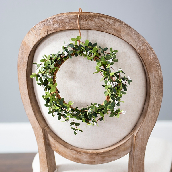 White and Green Berry Mini Wreath Kirklands Home
