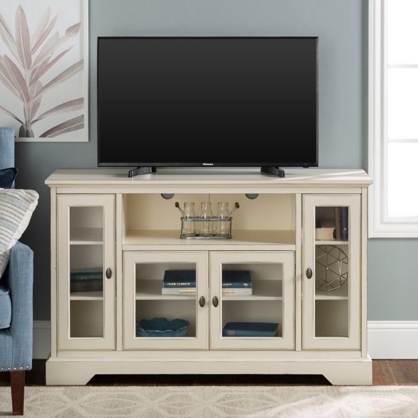 Glass Tv Stands With Doors Glass Door Ideas