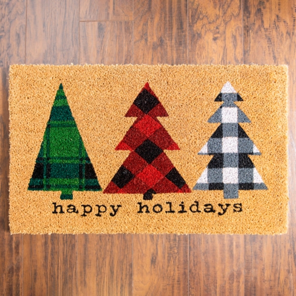 Happy Holidays Tree Doormat Kirklands Home