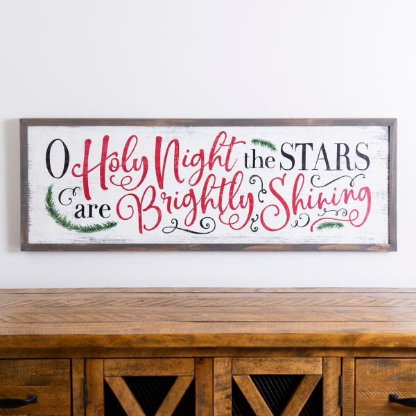 O Holy Night Wall Sign