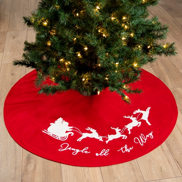 Red Sleigh Jingle All The Way Tree Skirt Kirklands Home