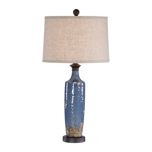 Blue ceramic hot sale table lamps