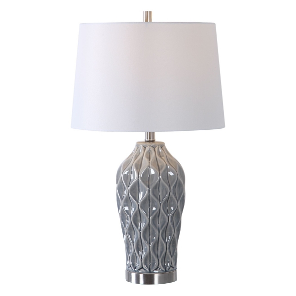 blue gray table lamp