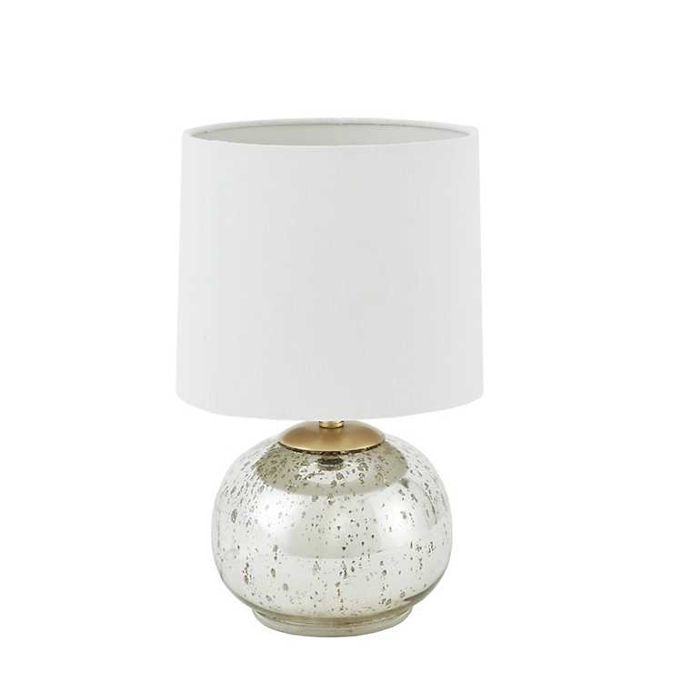 Gold And Silver Mercury Glass Table, Mercury Glass Table Lamp