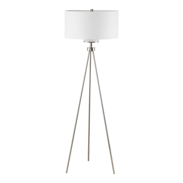 band zuiden lavendel Silver Metal Tripod Floor Lamp | Kirklands Home