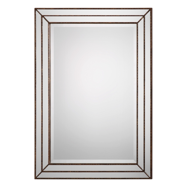 Bronze Metallic Grooved Texture Wall Mirror Kirklands Home