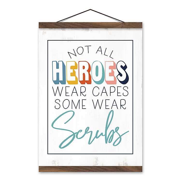 ⫸ HEROES DON'T WEAR CAPES THEY WEAR SCRUBS Embroidered Patch Pandemic Nurse EMT 