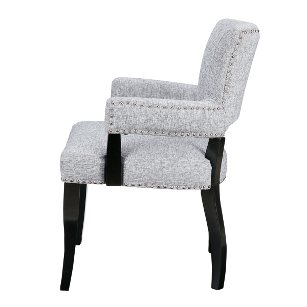Gray Warms Nailhead Trim Dining Chair