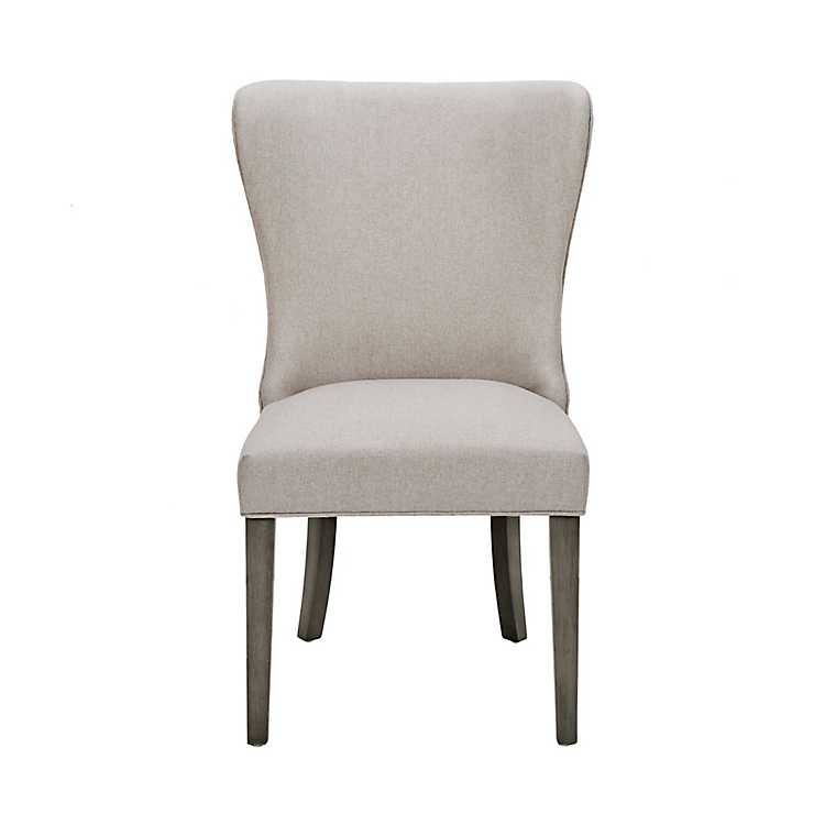 Cream Curved Back Upholstered Dining, Cream Parsons Dining Chairs