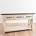 Dark Brown and Ivory Jackson Console Table