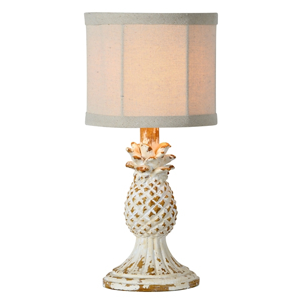 distressed cream table lamps set of 2