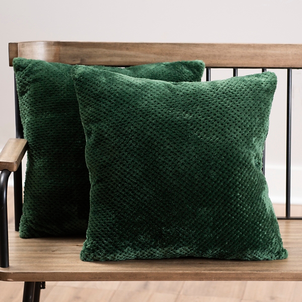 Forest green velvet pillows hot sale