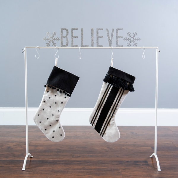 Believe Snowflake Standing Stocking Holder Kirklands Home