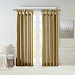Brown Faux Silk Curtain Panel, 84 in.