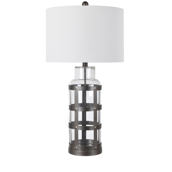 farmhouse galvanized table lamp