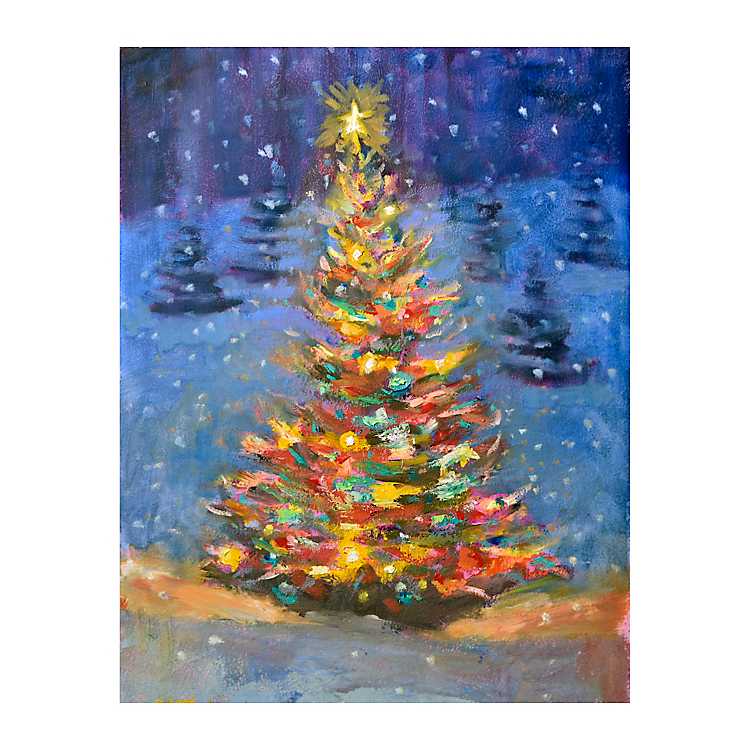 Making christmas tree HD Canvas prints Painting Home decor Pictures Wall art 